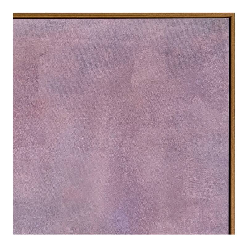 NADAAL STUDIOS Lunessa Framed Painting, Abstract Acrylic on Canvas with Solid Wood Frame Lavender Multicolor