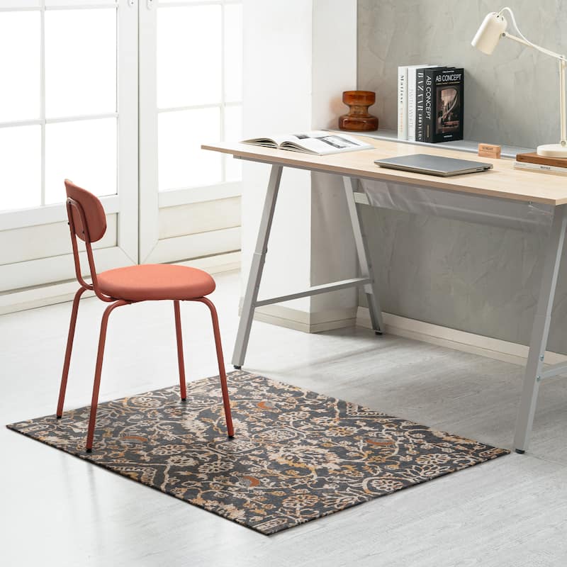 Jani 36"x48" Rug'd Chair Mat-Rug Style Office Chairmat for Carpet & Hard Floors| 0.25" Thick |Non-Slip, Foldable Desk Chair Mat