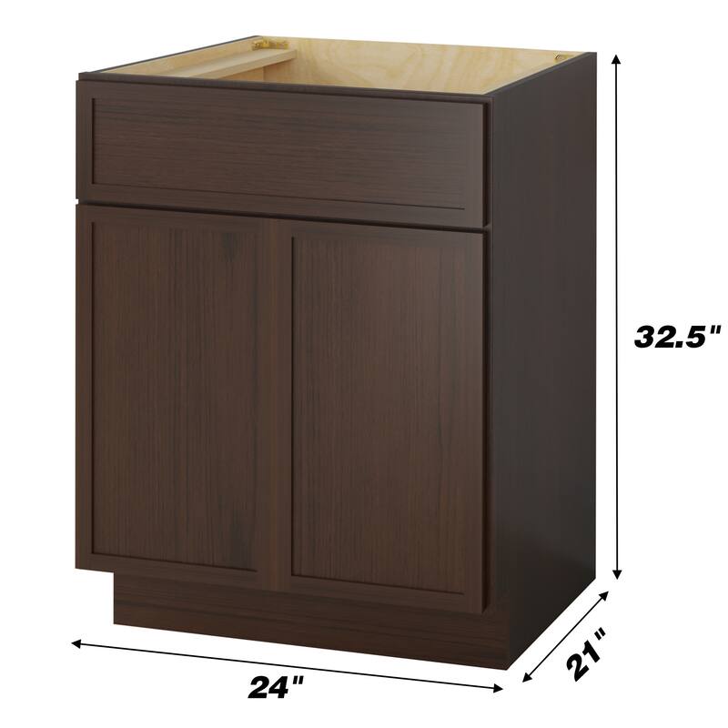 Vanity Art 24" Freestanding Single Base Storage Cabinet with Soft Close Doors