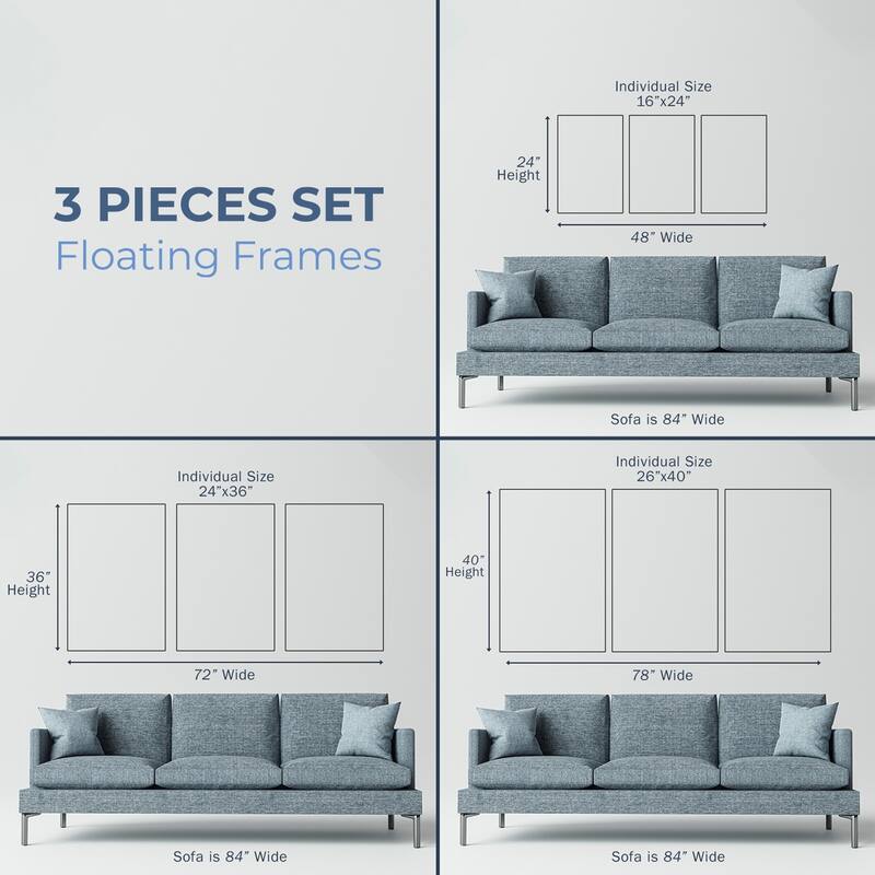 Riverside Views II - Multi Piece Framed Canvas