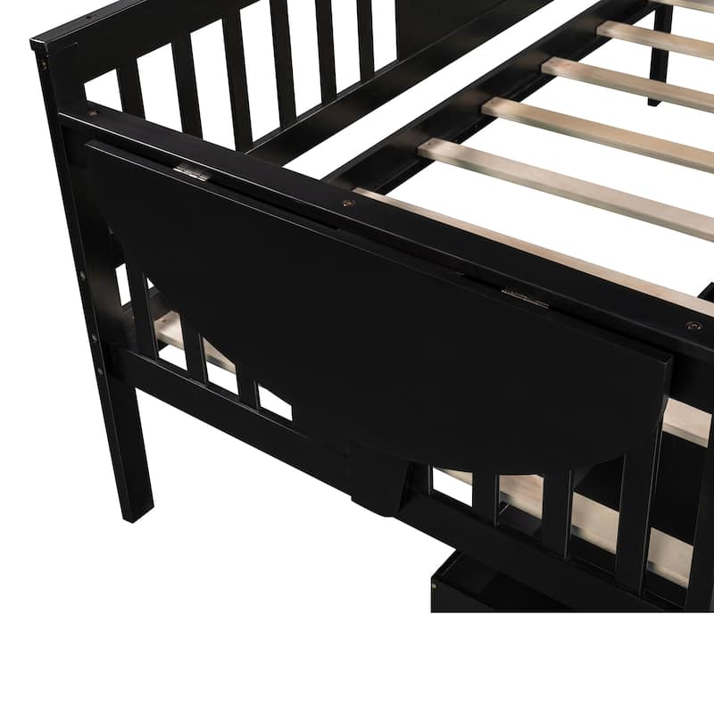 Daybed with 2 Drawers and Wood Slat Support
