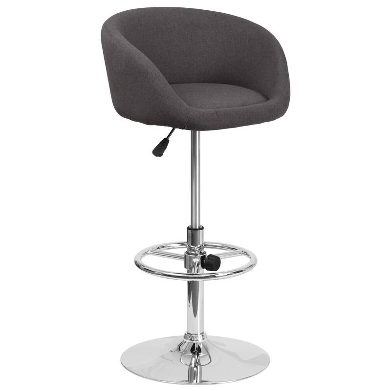 Contemporary Adjustable Height Barstool - 21"W x 18.5"D x 32.5" - 41"H