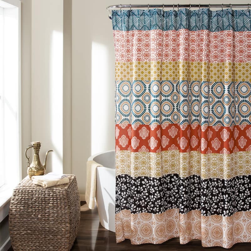 The Curated Nomad Lyon Bohemian Shower Curtain - 72" x 78" - Turquoise