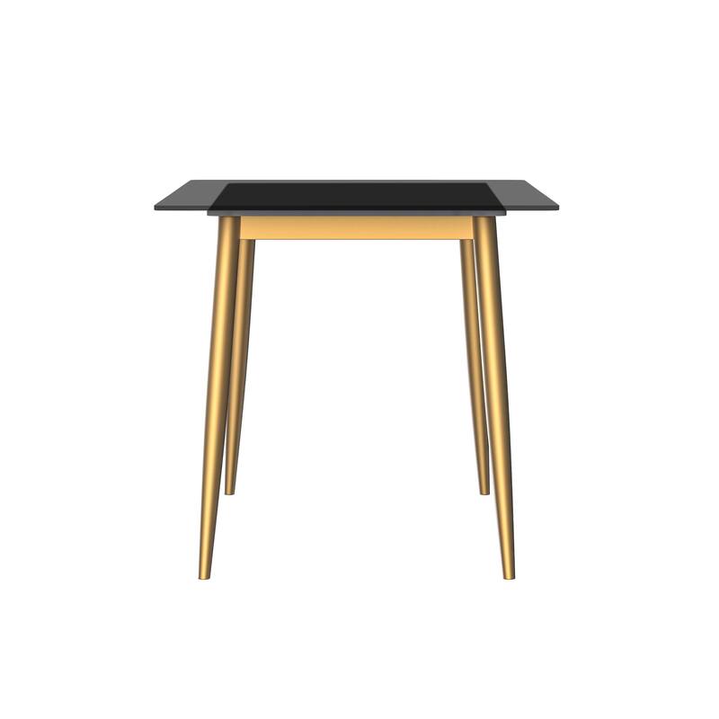 Zayle Dining Table with a 71" Rectangular Top and Gold Steel Base