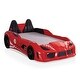 preview thumbnail 3 of 14, La Vetta Modern Twin Platform Car Bed with LED Lights and Handheld Remote by Furniture of America