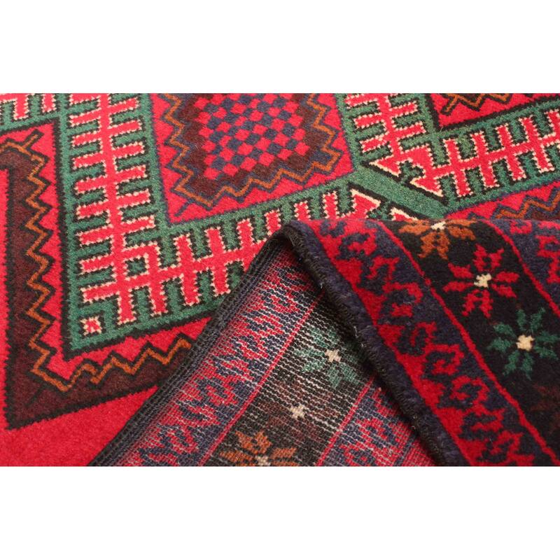 ECARPETGALLERY Hand-knotted Teimani Red Wool Rug - 2'10 x 4'8