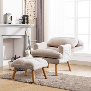 Rest Chair Contemporary Elegance Accent Chair with Footrest, For Relaxing, Arm ...