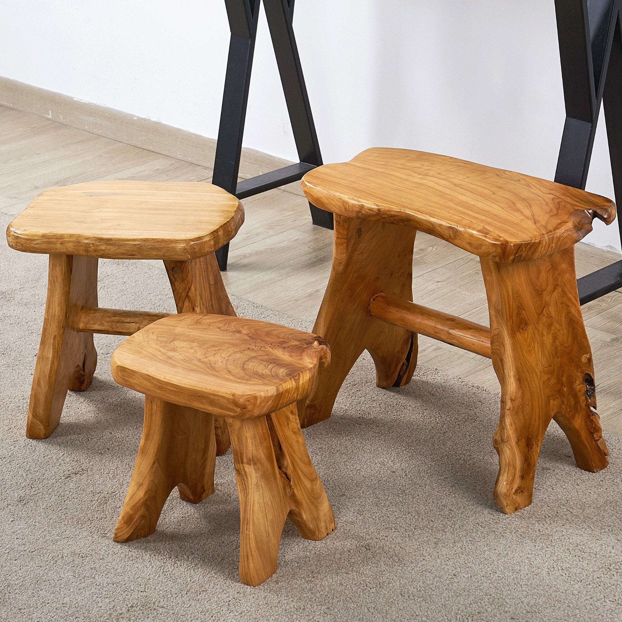 trunkzero artstudioNISHIMURA スツール Greenage Cedar Roots Wood Bench - On Sale - Overstock - 31762427