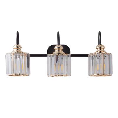 3 Lights Vintage Bathroom Vanity Modern Glass Shade Light Fixture