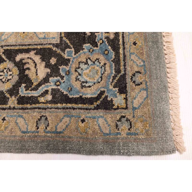 ECARPETGALLERY Hand-knotted Finest Agra Jaipur Teal Wool Rug - 7'11 x 11'8