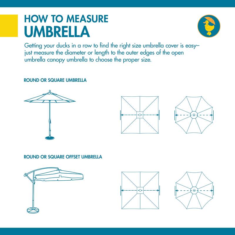 Duck Covers Soteria RainProof Patio Umbrella Cover with Integrated Installation Pole