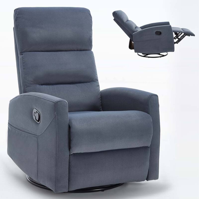 Manual Recliner Chair with Rocker and Swivel,Perfect for Living Room Comfort and Relaxation