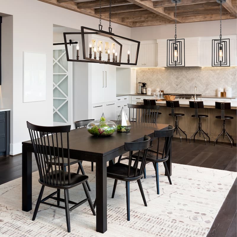 Tarake Modern Farmhouse Island Chandelier 8-light/ 1-light Black Candle Adjustable Lights