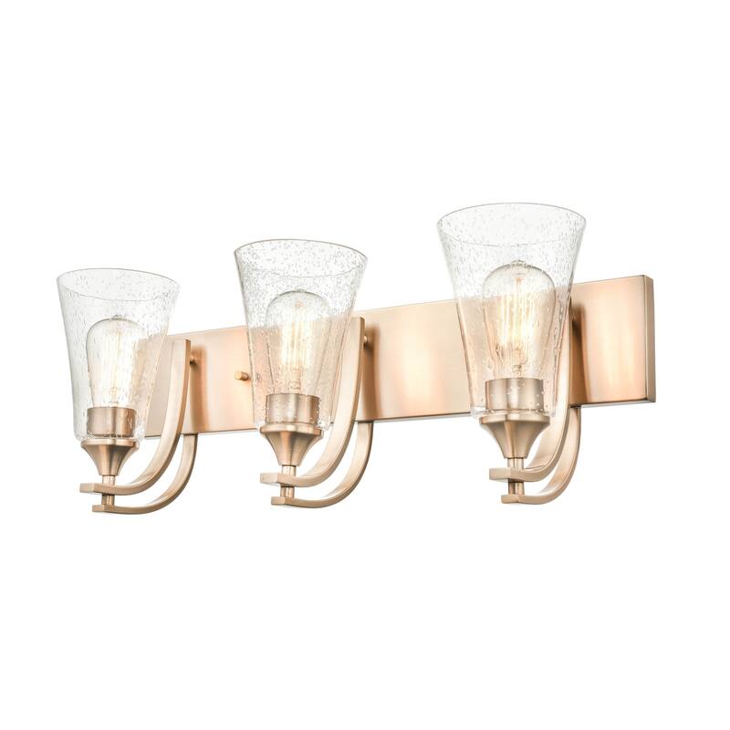 Millennium Lighting Natalie 3 Light Bathroom Vanity Fixture with Clear Seeded Glass Shades