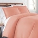 preview thumbnail 45 of 118, Vilano Comfort Premium Ultra-soft 3-piece Duvet Cover Set Light Peach - 2 Piece - Twin
