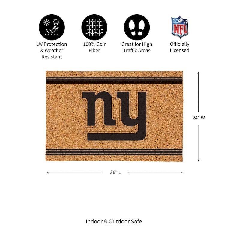 New York Giants Monochrome Indoor/Outdoor Coir Door Mat