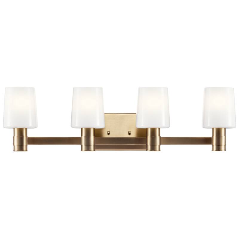 Adani 30 in. 4-Light Bathroom Vanity Light with Opal Glass