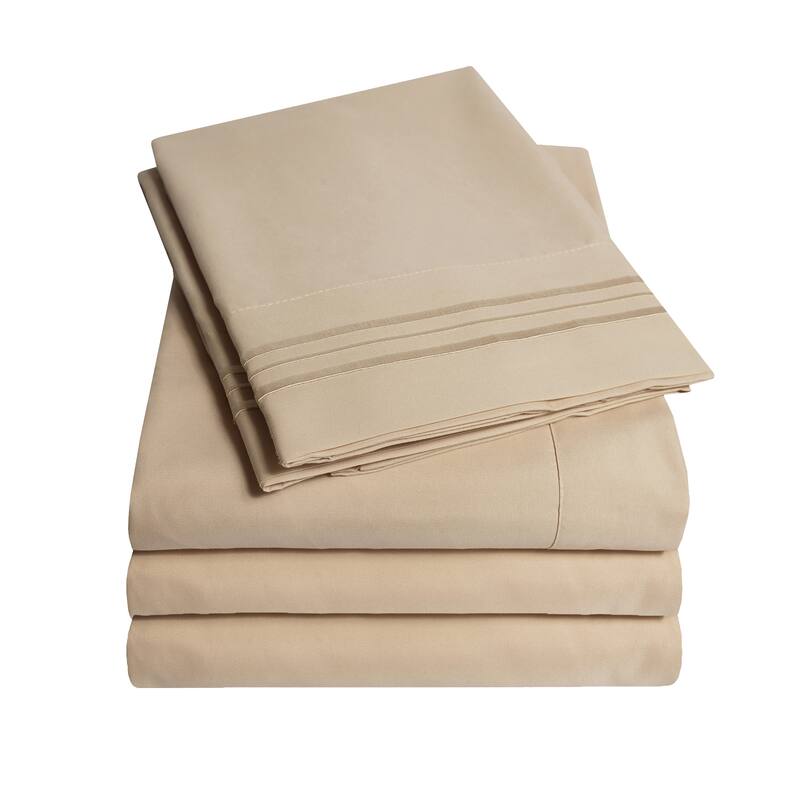 Soft Microfiber 5-piece Split King Bed Sheet Set