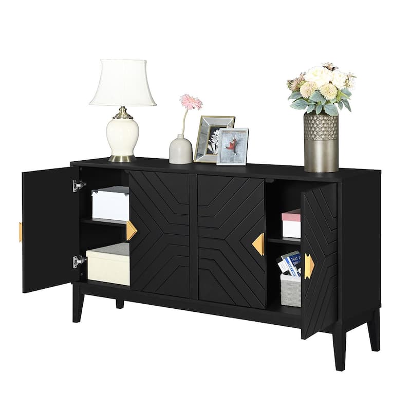 4-Door Sideboard Storage Cabinet