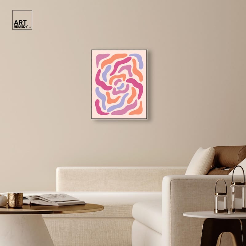 Petals Floral Form Canvas by Art Remedy