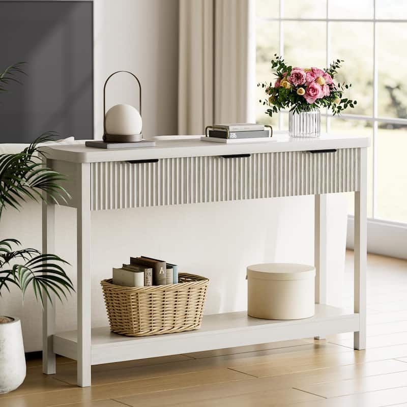 51"Wood Console Sofa Table with 3 Drawers for Living Room