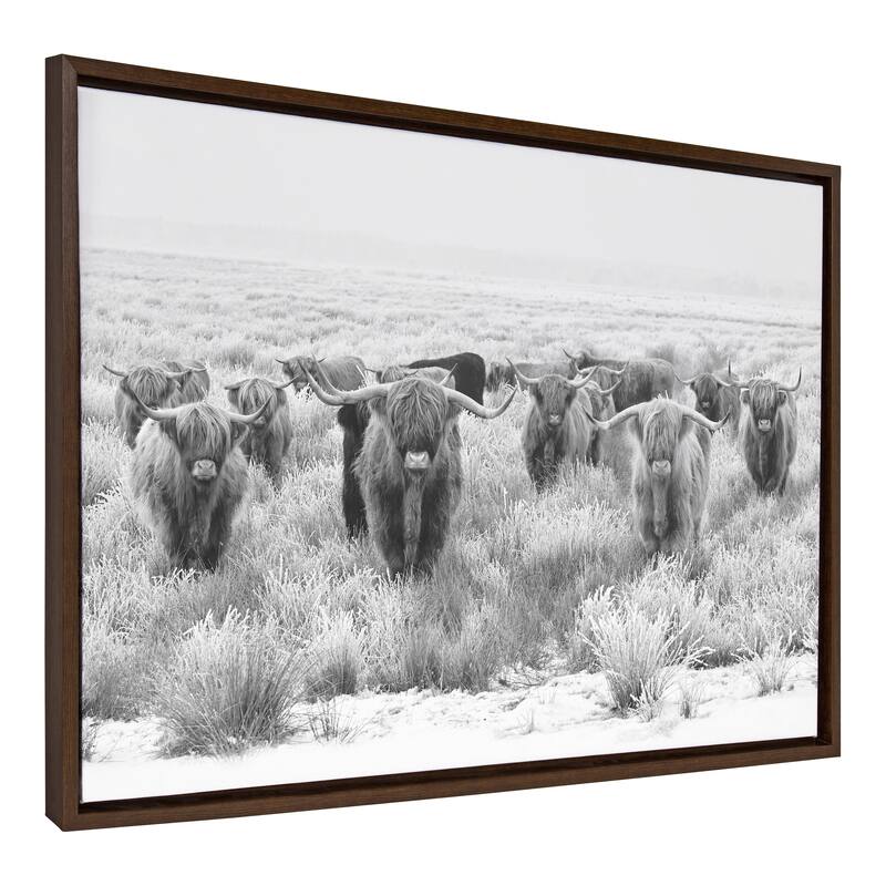Kate and Laurel Sylvie Cow Herd Canvas by The Creative Bunch Studio