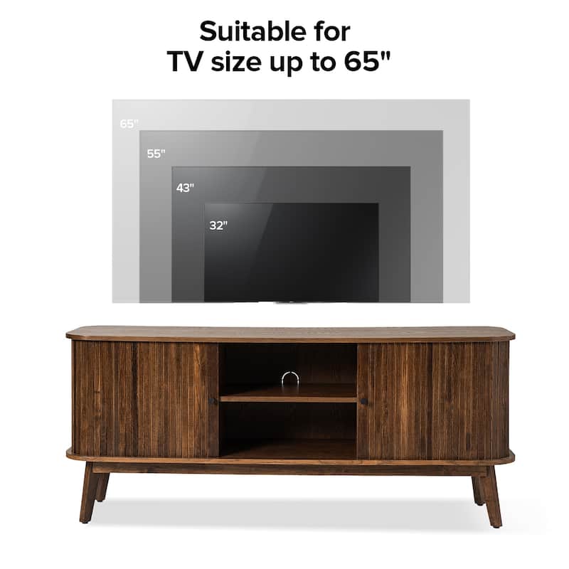 Franz TV Stand for TVs up to 65" with Adjustable Shelf by HULALA HOME