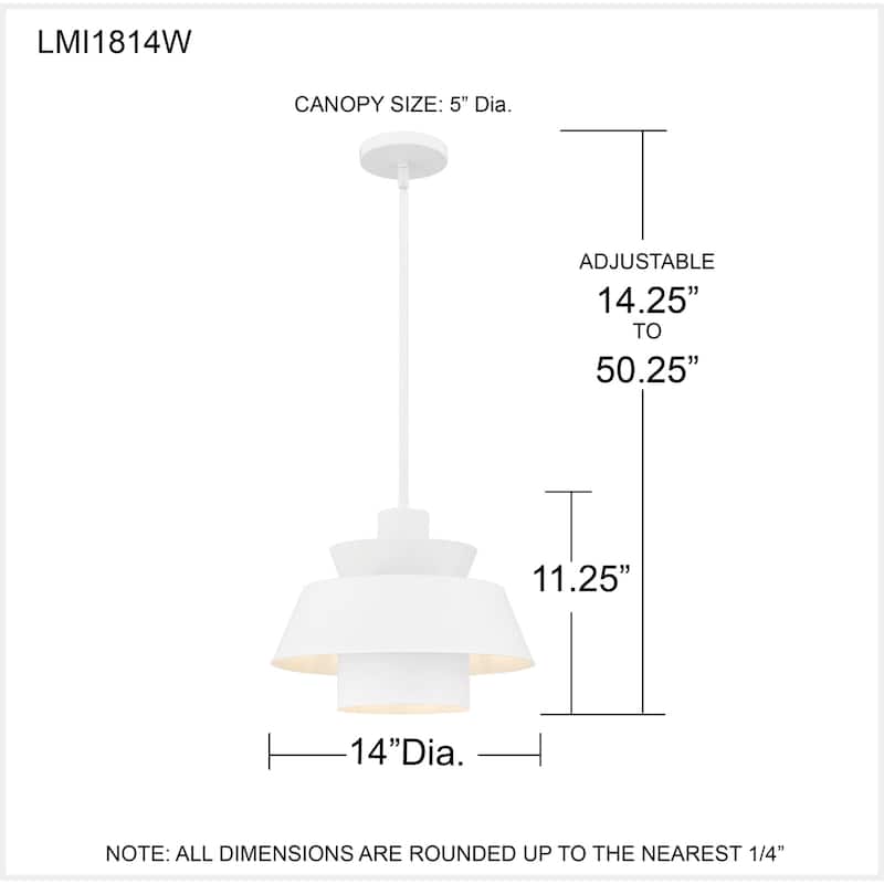 Lumi 1-Light Matte White Pendant