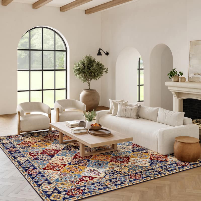 Nourison Grafix Vintage Boho Persian Border Area Rug - 7' x 10' - Multicolor