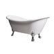 preview thumbnail 15 of 23, Daphne 59" & 69" Clawfoot Tub White or Black Acrylic Five Feet Colors