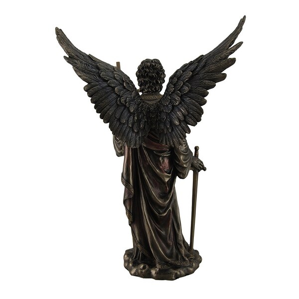 Zadkiel Archangel of Freedom & Mercy Standing Holding Cross Staff