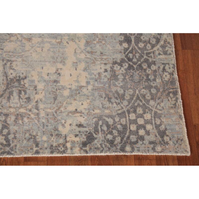 All-Over Abstract Area Rug Handmade Wool Carpet - 5'4"x 7'8"