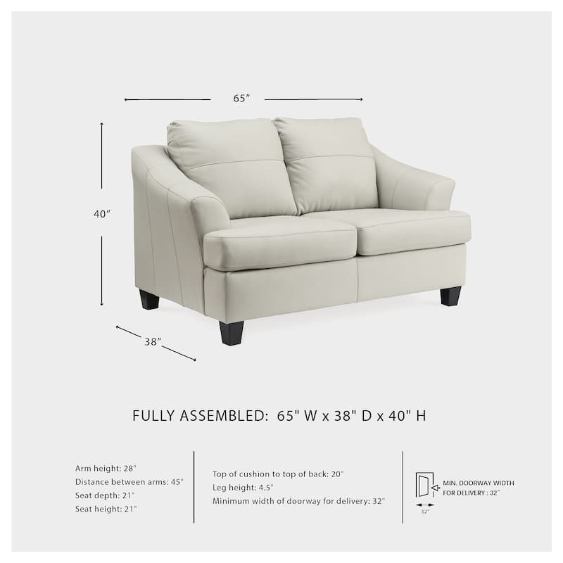 Signature Design by Ashley Genoa Loveseat - 65"W x 38"D x 40"H