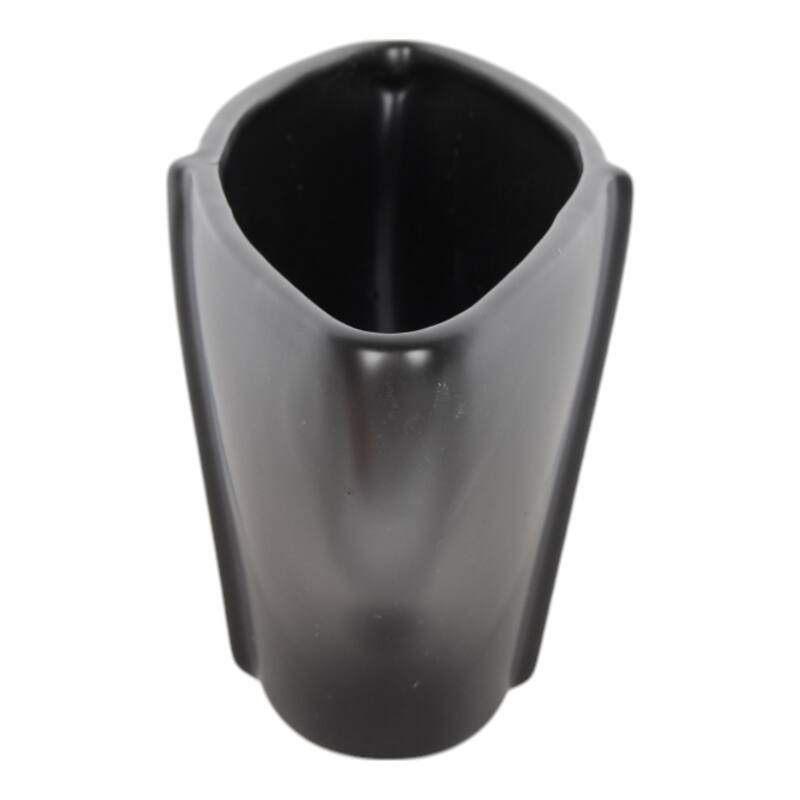 Modern Ceramic Sculptural Decorative Bowl - 16", Black - 16.0"