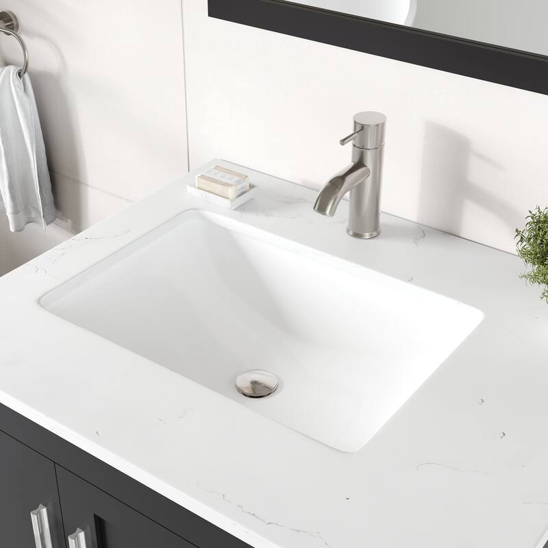 Eviva Loon Bath Vanity with Carrara Quartz Vanity Top & Undermount Sink