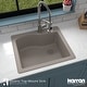 preview thumbnail 41 of 59, Karran Drop-In Quartz Composite 25 in. Single Bowl Kitchen Sink Kit