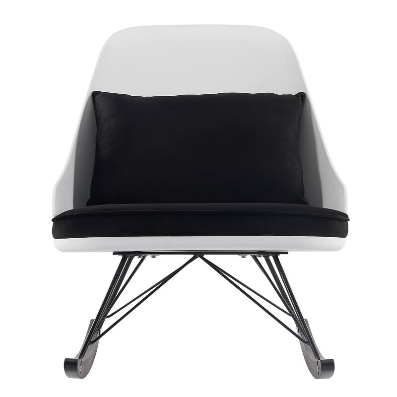 Large Rocking Chair With Cushion Plastic Arms Lounge Nursery Living Room Rocker Replica Accent Comfortable Office Work
