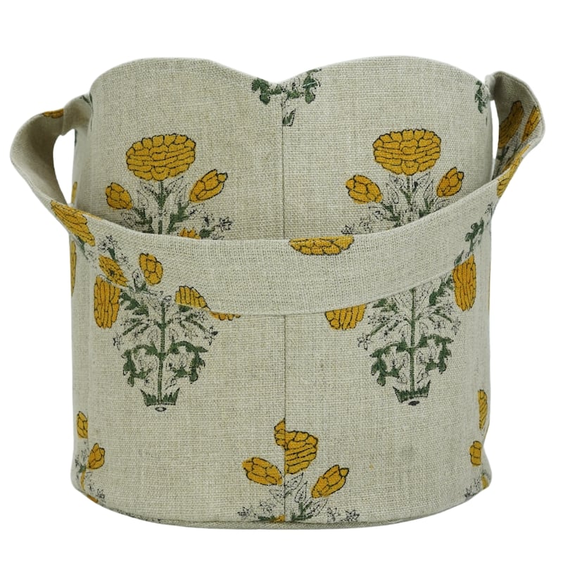 Fabdivine Handmade Floral Room Décor Nursery Storage Basket