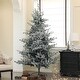 preview thumbnail 1 of 21, HOMCOM 6ft Nordic Pine Artificial Christmas Tree with 795 Snow Flocked Tips, Foldable Metal Stand, Easy Assembly