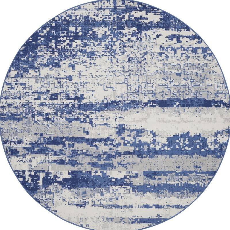 Power Loomed Geometric Abstract Modern Stain Resistant Area Rug - 96' X '96' X '0.39