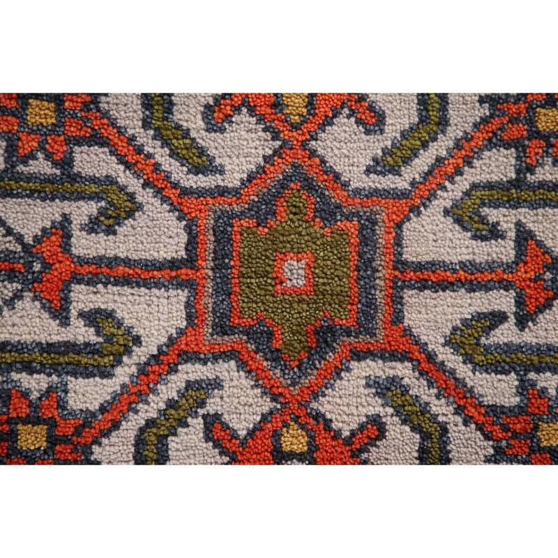 Blue Heriz Serapi Oriental Runner Rug Wool Carpet - 2'7" x 7'10"