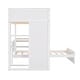 preview thumbnail 12 of 17, Multifunctional Design Loft Bed with Ladder, Wardrobe, Desk and Bookshelves, Full size, White