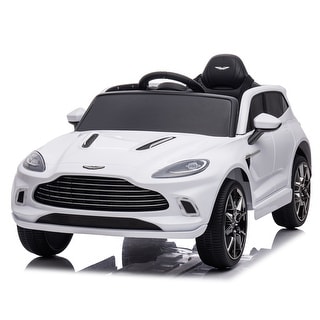 Aston Martin 12V Battery-Powered Ride-On Car with LED Lights and USB for Kids