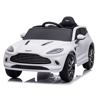 Official Aston Martin 12V Dual-Drive Kids Ride-On Car, Remote Control, LED Lights, USB, Music, Battery-Powered, 4 Wheels