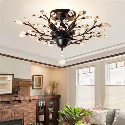 4 Lights Vintage Crystal Chandeliers Ceiling Lights Crystal Pendant Lighting Ceiling Light Fixtures Chandeliers Lighting