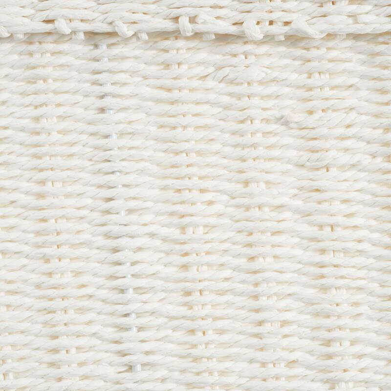 Household Essentials Wicker Toilet Paper Holder with Lid - White