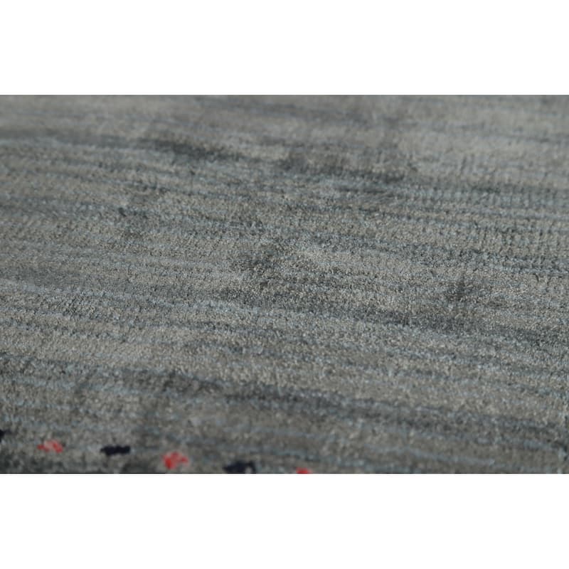 Hand Knotted Oriental 100% Wool Carpet Tribal Tribal Multi-Colored Gabbeh Area Rug - 5' 10'' X 4' 0''
