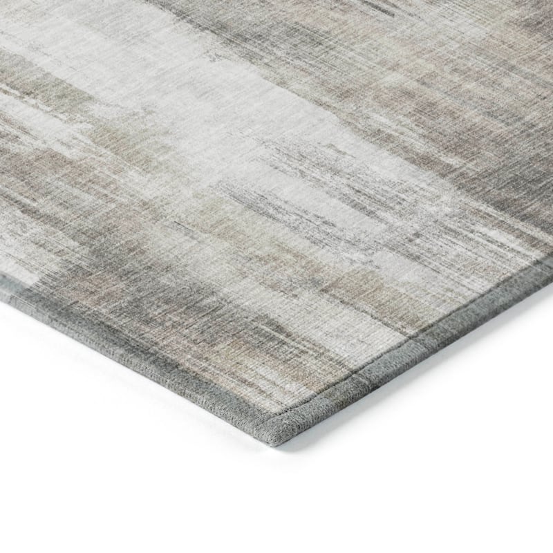 Machine Washable Indoor/ Outdoor Modern Ombre Chantille Rug