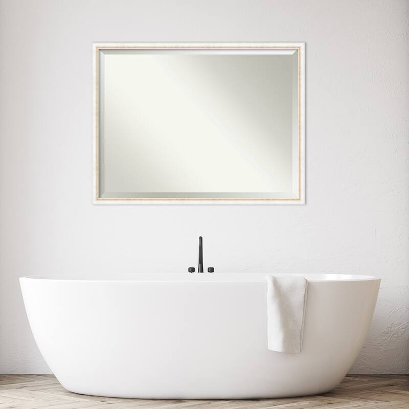 Morgan Beveled Wood Framed Bathroom Vanity Wall Mirror