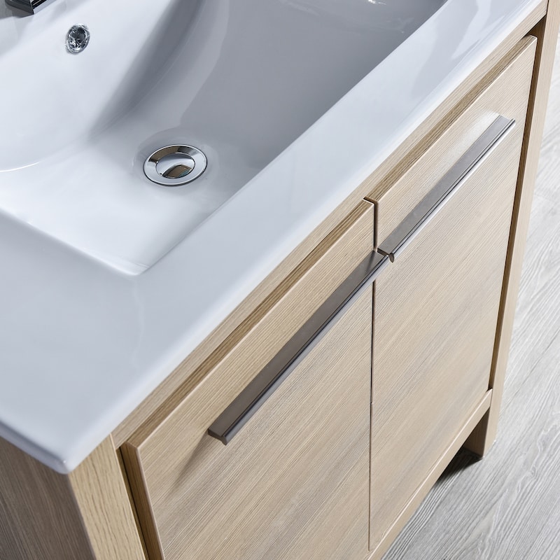 Solid Wood Bathroom Vanity with Mirror Medicine Cabinet